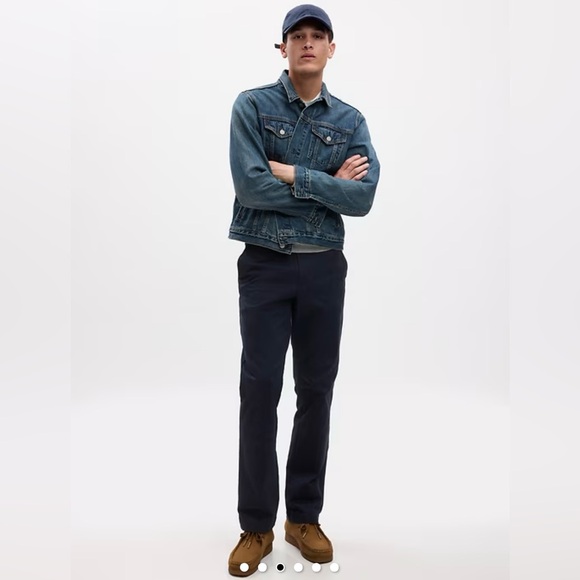 NWT Gap Men’s Navy  Modern Straight Khakis - Picture 3 of 8